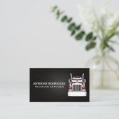 Carte De Visite Camion Semi-Rouge | Transport (Debout devant)