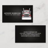 Carte De Visite Camion Semi-Rouge | Transport (Devant / Derrière)