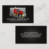 Carte De Visite Camion Semi-Rouge | Transport | Pilote (Devant / Derrière)