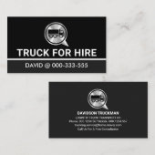 Carte De Visite Camion Silver Trucker boîte vocale (Devant / Derrière)