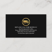 Carte De Visite Camion Trucker de ligne de transport de camion (Dos)