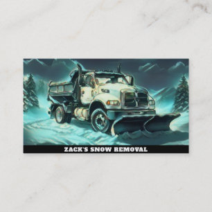 Carte De Visite *~* Camion Turquoise d'enlèvement de neige à neige