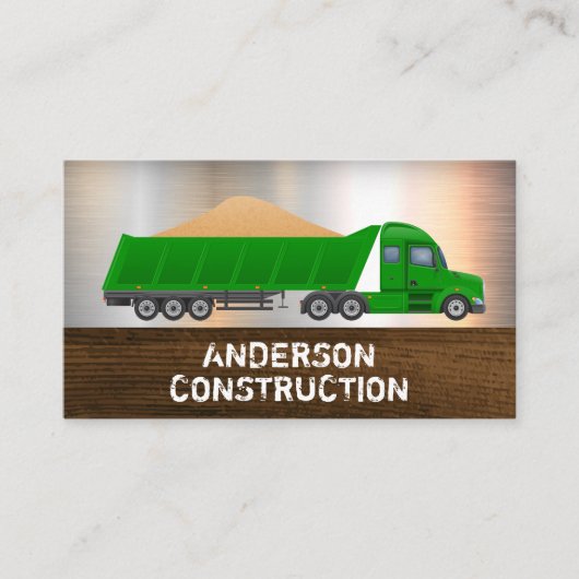 Carte De Visite Camion vert | Fournitures de construction (Devant)