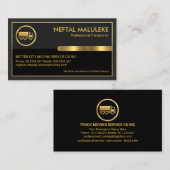 Carte De Visite Camionnage à cadre d'or spécial (Devant / Derrière)