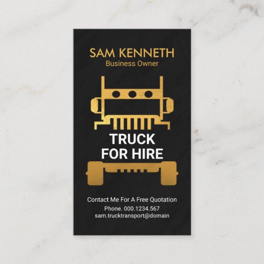 Carte De Visite Camionnage de granit pour camions semi-bonbons Fau (Devant)