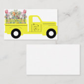 Carte De Visite Camionnette à fleurs (Devant / Derrière)