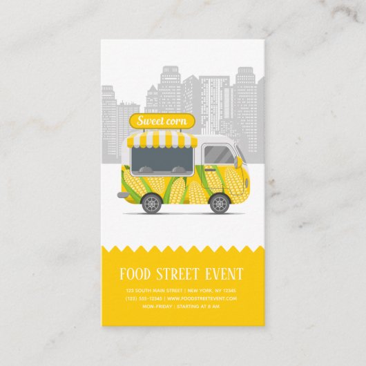 Carte De Visite Camionnette rue maïs sucré (Devant)