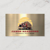 Carte De Visite Camionnette Transport du bois de métal Trucker Com (Devant)