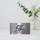 Carte De Visite Camionnette Transport du bois de métal Trucker Com (Debout devant)