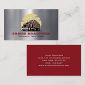 Carte De Visite Camionnette Transport du bois de métal Trucker Com (Devant / Derrière)