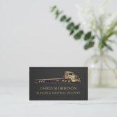Carte De Visite Camionneur professionnel de matériaux de construct (Debout devant)