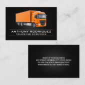 Carte De Visite Camions orange | Services de transport routier (Devant / Derrière)