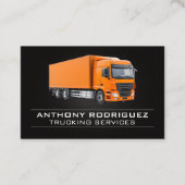 Carte De Visite Camions orange | Services de transport routier (Devant)