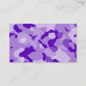 Carte De Visite Camo Améthyste Violet; Camouflage; Tableau noir (Dos)