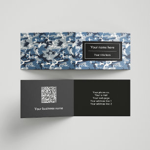Carte De Visite Camo bleu, Camo d'hiver, Camouflage neige, Militai