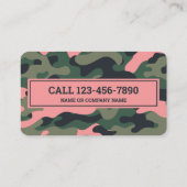 Carte de visite Camo branché Instagram (Dos)