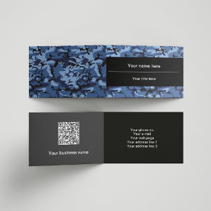 Carte De Visite Camo Navy, camouflage bleu, Militaire, Armée