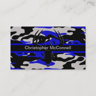 Carte De Visite Camo noir et bleu