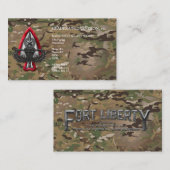Carte de visite Camo personnalisable Fort Liberty (Devant / Derrière)