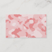Carte De Visite Camo rose bébé; Camouflage (Dos)