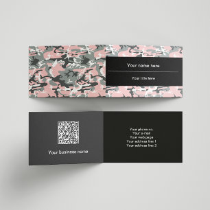 Carte De Visite Camo rose et gris, Camouflage, Militaire, Armée