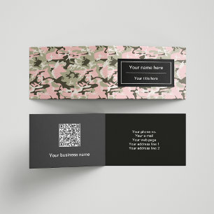 Carte De Visite Camo rose et vert, Camouflage, Militaire, Armée