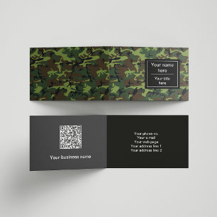 Carte De Visite Camo Vert, Camouflage, Militaire, Armée