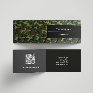 Carte De Visite Camo Vert, Camouflage, Militaire, Armée