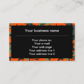 Carte De Visite Camo Vert et Orange, Camouflage, Militaire, Armée (Devant)