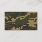 Carte De Visite Camo Vert Poussiéreux (Dos)