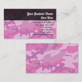 Carte De Visite Camoflauge rose (Devant / Derrière)