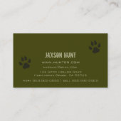 Carte De Visite Camouflage (Dos)