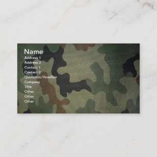 Carte De Visite Camouflage