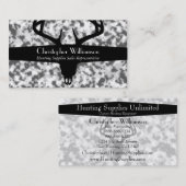 Carte De Visite Camouflage blanc et gris noir (Devant / Derrière)