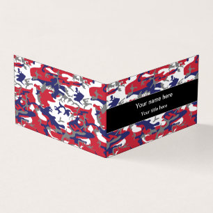Carte De Visite Camouflage, Bleu Blanc Rouge Gris, Militaire, Armé