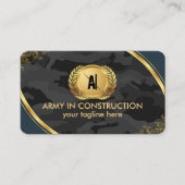 Carte De Visite Camouflage Blue Gold Professionnel (Devant)