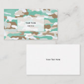 Carte De Visite Camouflage côtier (blanc transparent) (Devant / Derrière)