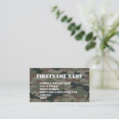 Carte De Visite Camouflage de l'Armée Soldat Brown Vert (Debout devant)