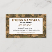 Carte De Visite Camouflage de texture feuille (Dos)