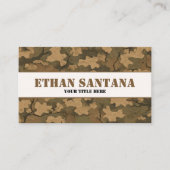 Carte De Visite Camouflage de texture feuille (Devant)
