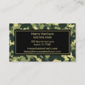 Carte De Visite Camouflage Deer Extérieur (Dos)