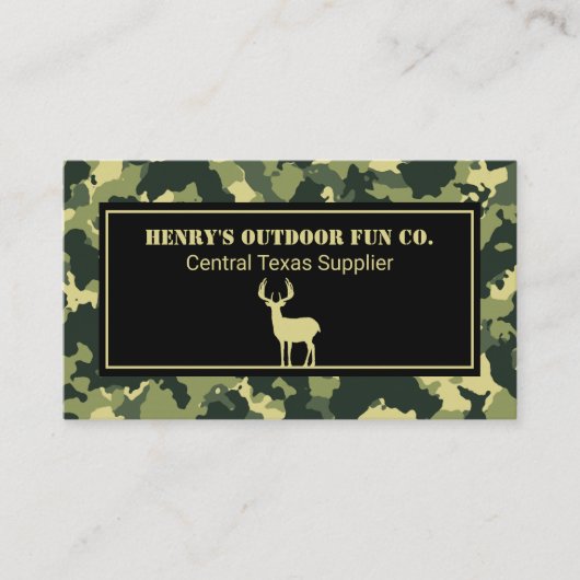Carte De Visite Camouflage Deer Extérieur (Devant)