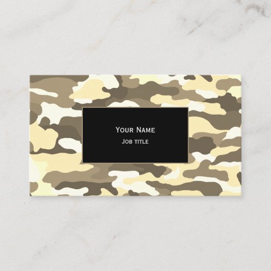 Carte De Visite Camouflage Désert (Devant)