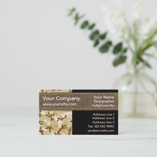 Carte De Visite Camouflage du désert (Debout devant)