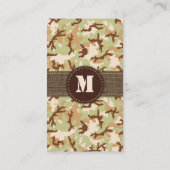Carte De Visite Camouflage du désert (Dos)
