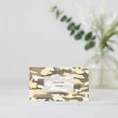 Carte De Visite Camouflage du désert (blanc transparent) (Debout devant)