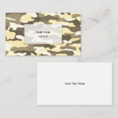 Carte De Visite Camouflage du désert (blanc transparent) (Devant / Derrière)