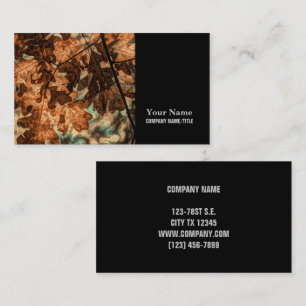 Carte De Visite camouflage Feuilles d'automne Orange Chute Foliage