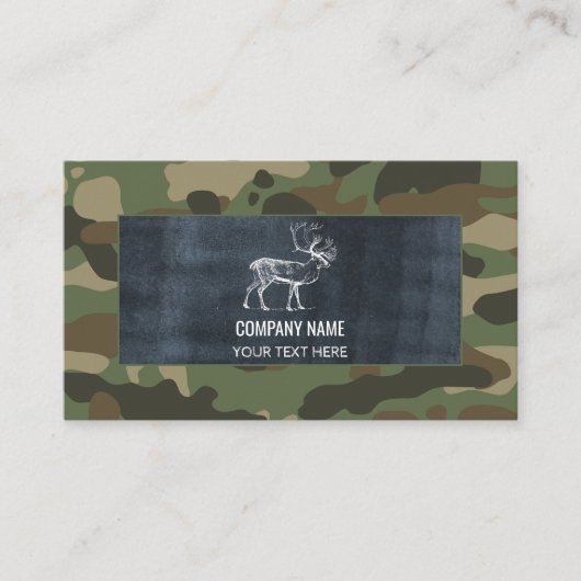 Carte De Visite Camouflage Green Camo Army Fournitures extérieures (Devant)