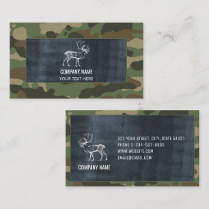 Carte De Visite Camouflage Green Camo Army Outdoor Supplies